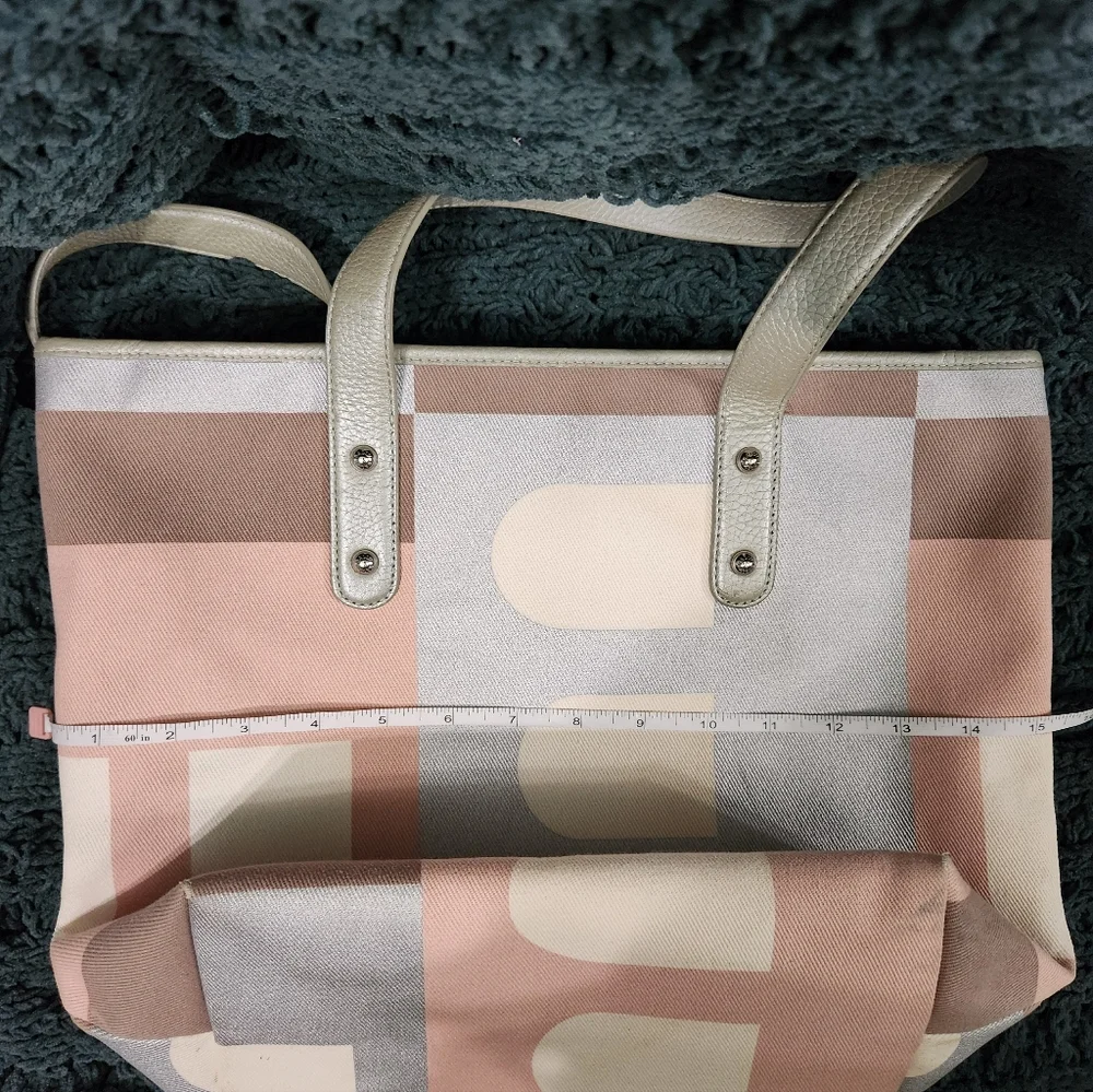 Sold Elsewhere- Bally Canvas Tote With Leather Trim - Picture 14 of 16